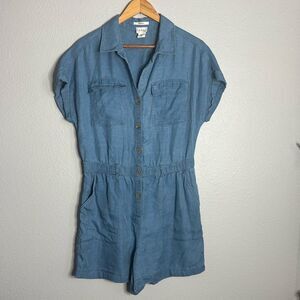 M Chambray Romper shorts, Nicole Miller 100% lyocell